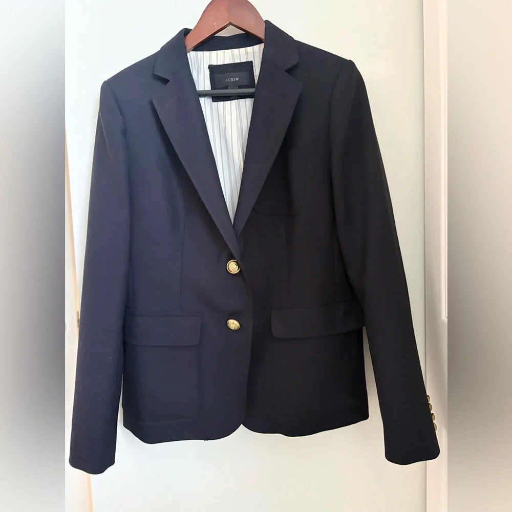 J. Crew Navy Blazer with Gold Buttons - Picture 2 of 4
